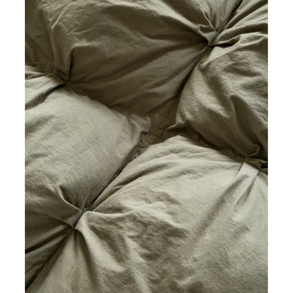 Quince Cotton Pintuck Comforter King Cal King Dusty Olive Organic Cotton $174